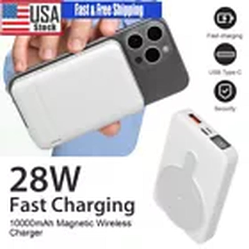 10000Mah Power Bank Magnetic Pack Wireless Charger for Iphone 16/15/14/13/12