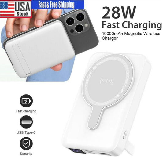 10000Mah Power Bank Magnetic Pack Wireless Charger for Iphone 16/15/14/13/12